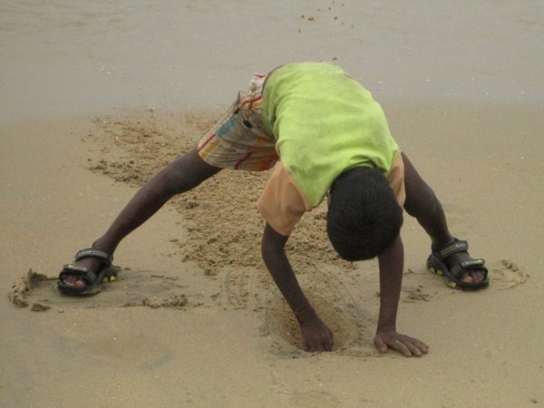 As seen in the Besant Nagar Beach