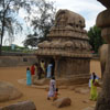 A view of Sahadev and Nakula's ratha in Pancha rathas in Mahabalipuram