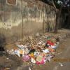 Garbage on a street in Raja Annamalai Puram