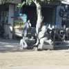 A view of sculptures shop at Mamallapuram