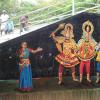 Wall Painting Tepresents Traditional South Indian Dance