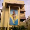 Lord Saraswathi Statue on wall of School Building  at West Mambalam