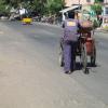 Employee Taking Bharat gas to the Houses, Mandaveli - Tamilnadu