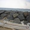 Beach stones at Tiruvottiyur kuppam in Chennai...