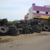 Old damaged tyres at Renganathapuram,Pammal in Chennai...