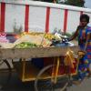 Street side fruit seller at Pozhichalur in Chennai...