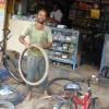Bicycle mechanic at West Jafferkhanpet  in Chennai...