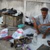 Shoe maker in his street shop, Besant Nagar, Chennai...