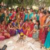 Pongal celebrated by Girls with happiness