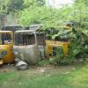 Condemned Autos lying in the corner of a ground at Chromepet