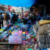 Crowded Footpath Market at Karol Bagh. New Delhi