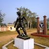 Statue of Brazilian footballer Pele