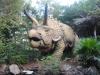 Statue of Styracosaurus in a park
