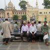 People relaxing in Mecca Mosque, Hyderabad