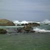 Waves striking at Kanyakumari rocks