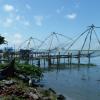 Fishing Nets in Blue Skies of Kerala at kochi