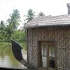 Back view of houseboat near kottayam
