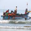 people controlling their boat on the sea,Goa