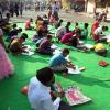 Children Busy Participating in Art Competition, Meerut