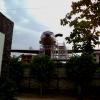 A Front View of Airplane on Top of a Building in Meerut