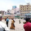 People waiting for bus at Anna Bus Stand at Nagercoil in Kanyakumari district  