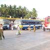 Buses at Christopher bus stand at Vadasery in Nagercoil town