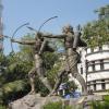 Statue of Lav & Kush From Janki Park in Purbasthali