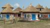 Huts inside the ground during pooja Celebrations - Siliguri