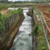 Water flows at Harangi Dam