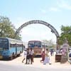Arch view of Thiyagi Bhagat Singh bus stand at Tiruchendur in Tuticorin district