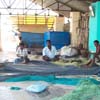 Fish net drying process is going on at Tuticorin district