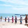 Fishing process at Tuticorin beach