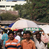 People crowd at Kamarajar market in Thoothukudi