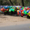 Different colours of plastic vessels at Tuticorin roadway