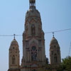 A tower view of Sacred heart Cathedral Chinna kovil  church in Tuticorin district