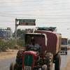 A view of Tractor with driver at Tuticorin high road