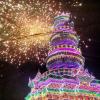 Beautiful fire Works during Thissur Pooram, Kerala
