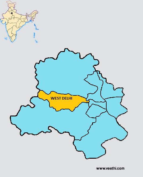 Sub Divisions: Patel Nagar, Punjabi Bagh, Dwarka