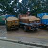 Trucks with sand in Madiwala area Bangalore