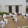 Students on action during Karate Yellow belt test @ Bangalore