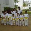 Master with his students who passed Yellow Belt test