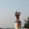 Statue of Farmers Near Krishak Setu Park in  Sundarghat , Bardhamman