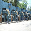 Elephant sculptures at V.G.P universal kingdom theme park in Chennai
