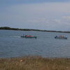Boats on lake at Muttukadu in Chennai