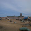 Seashore area and temple view at Kovalam