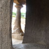 Pillar at Pancha rathas area in Mamallapuram