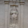 A God's sculpture at Pancha rathas area in Mahabalipuram