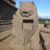 Wild animal sculpture at Mamallapuram