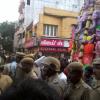 Police with Vinayakar Idols on its way to beach