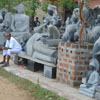 Sculptures in a shop at Mahabalipuram